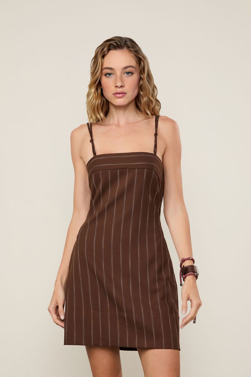 Vestido De Viscose Curto Com Alças Em No