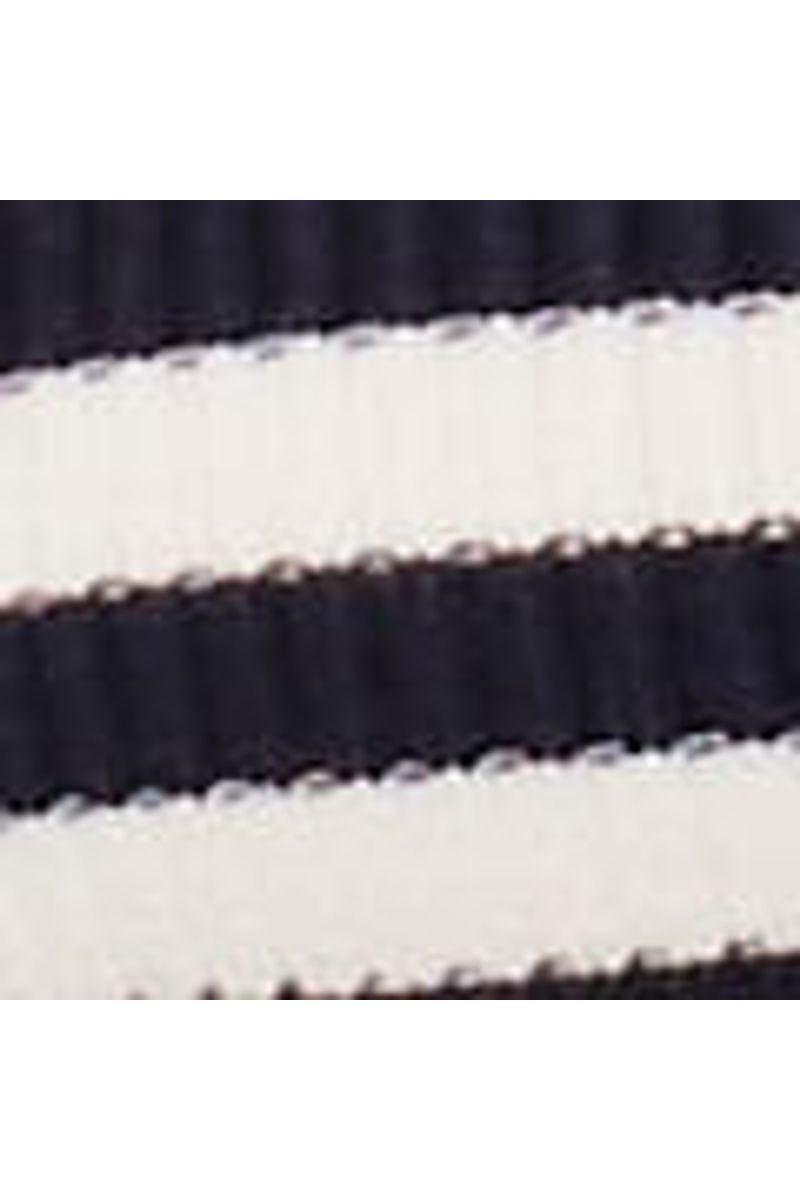 Top Cropped De Tricot Listrado Com Zíper Decote