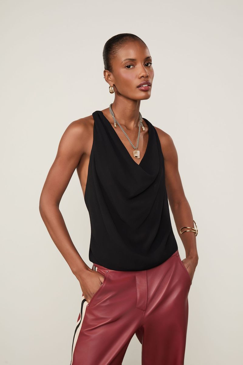 Blusa De Georgette Pesado Degagê