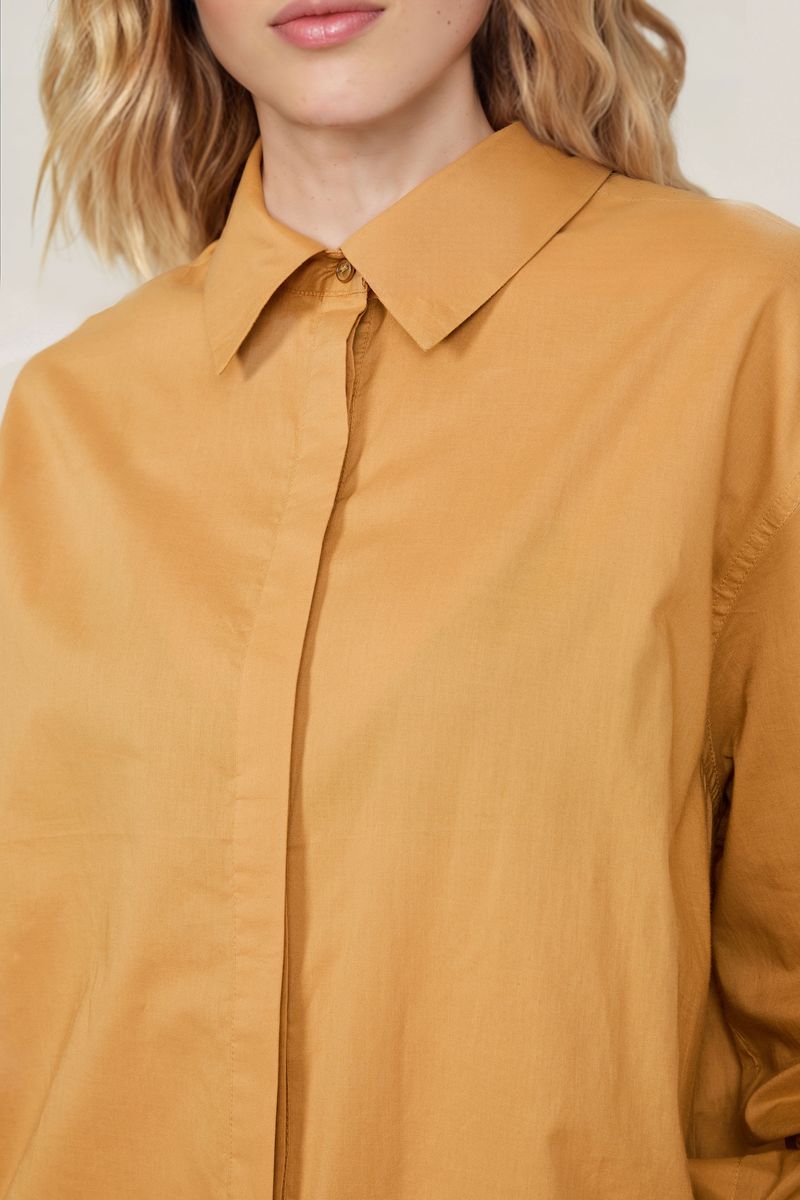 Camisa Cotton Lisa Alongada