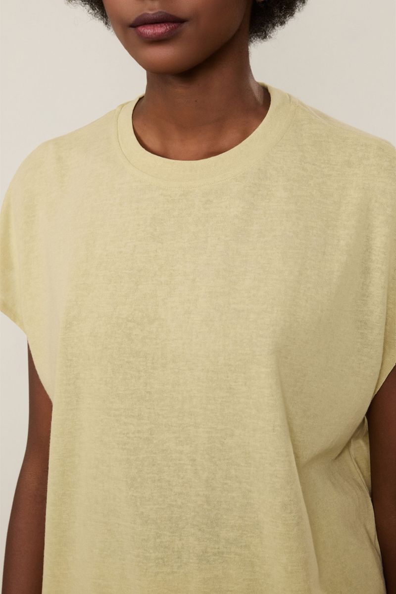 Camiseta De Malha Sem Manga