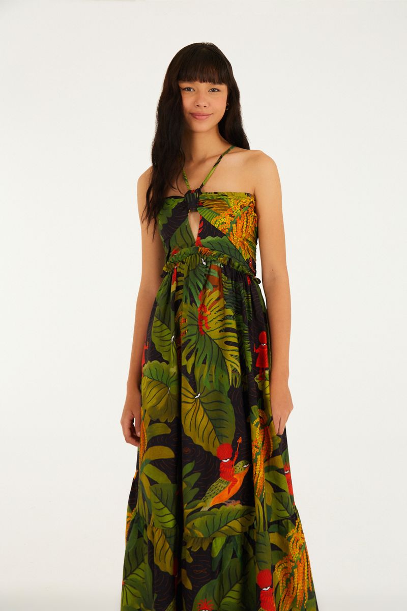 Vestido Midi Estampado Enkantados