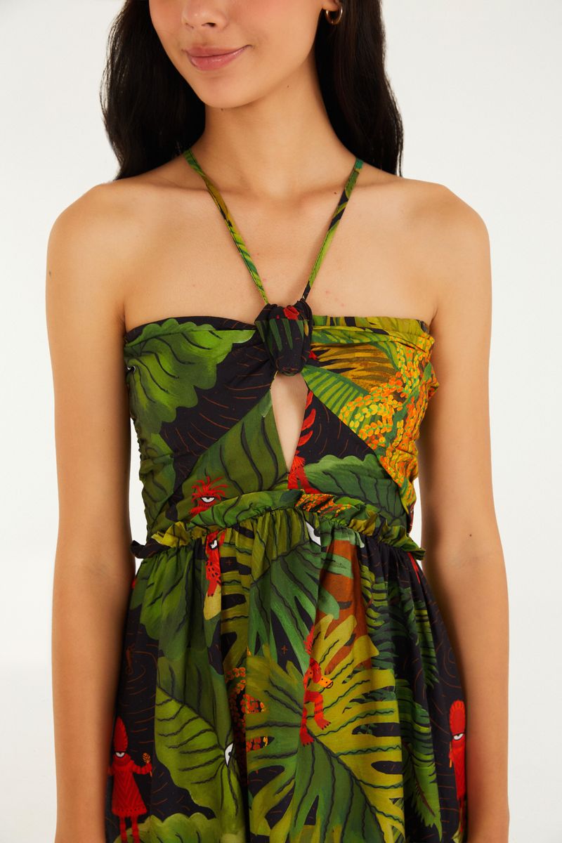Vestido Midi Estampado Enkantados