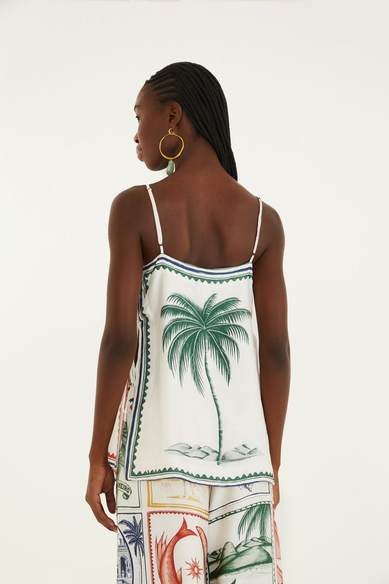 Regata Estampada Brasil Vintage