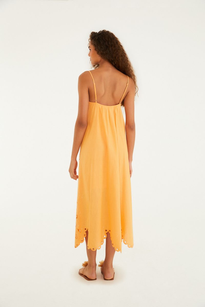 Vestido Bordado Artesanal Flores