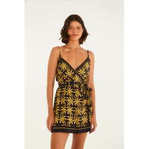 Vestido Curto Estampado Lenço Trancoso