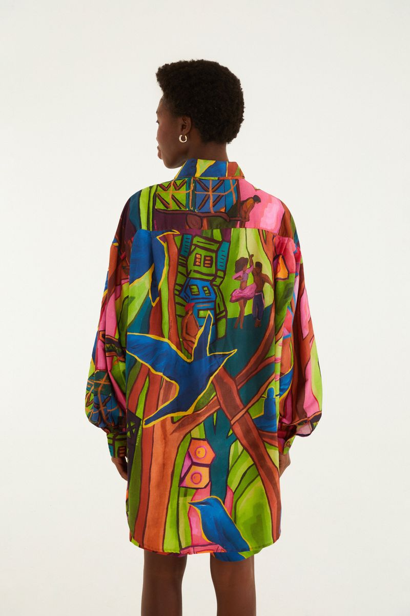 Camisa Estampada Tropical Sound System