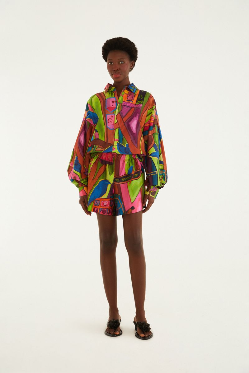Camisa Estampada Tropical Sound System