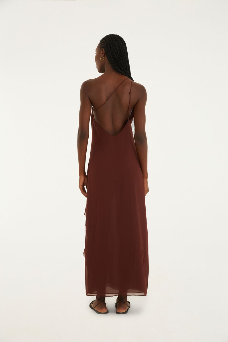 Vestido Longo Babados