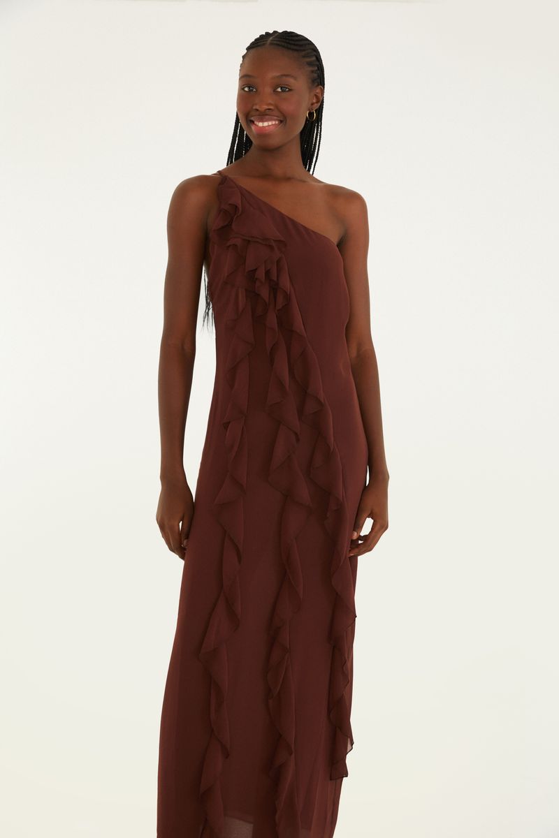 Vestido Longo Babados