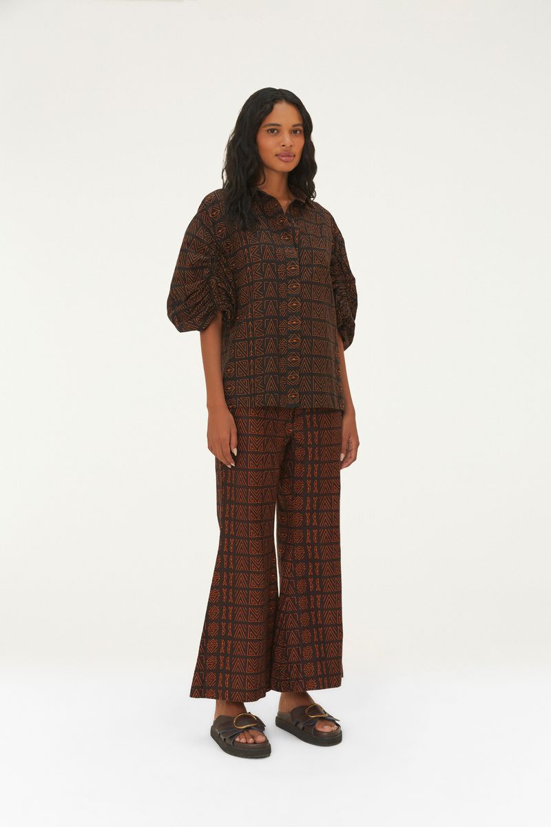 Camisa Estampada Tipográfico Amazônia
