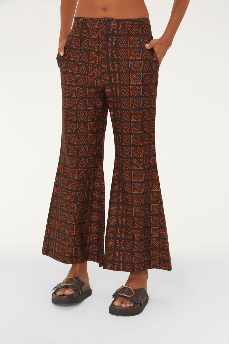 Calça Estampada Tipográfico Amazônia