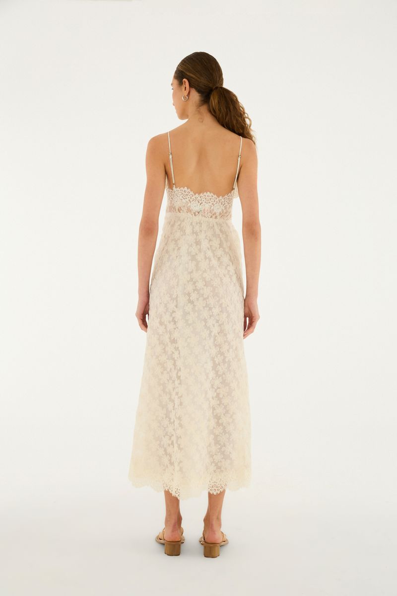 Vestido Renda Bordada Artesanal