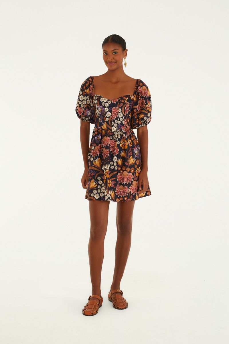 Vestido Curto Estampado Lili
