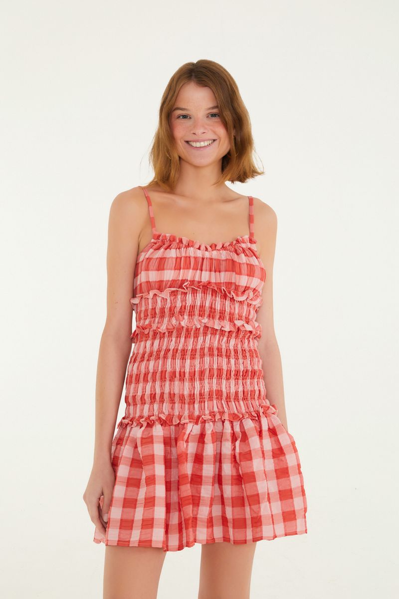 Vestido Curto Xadrez Trancoso