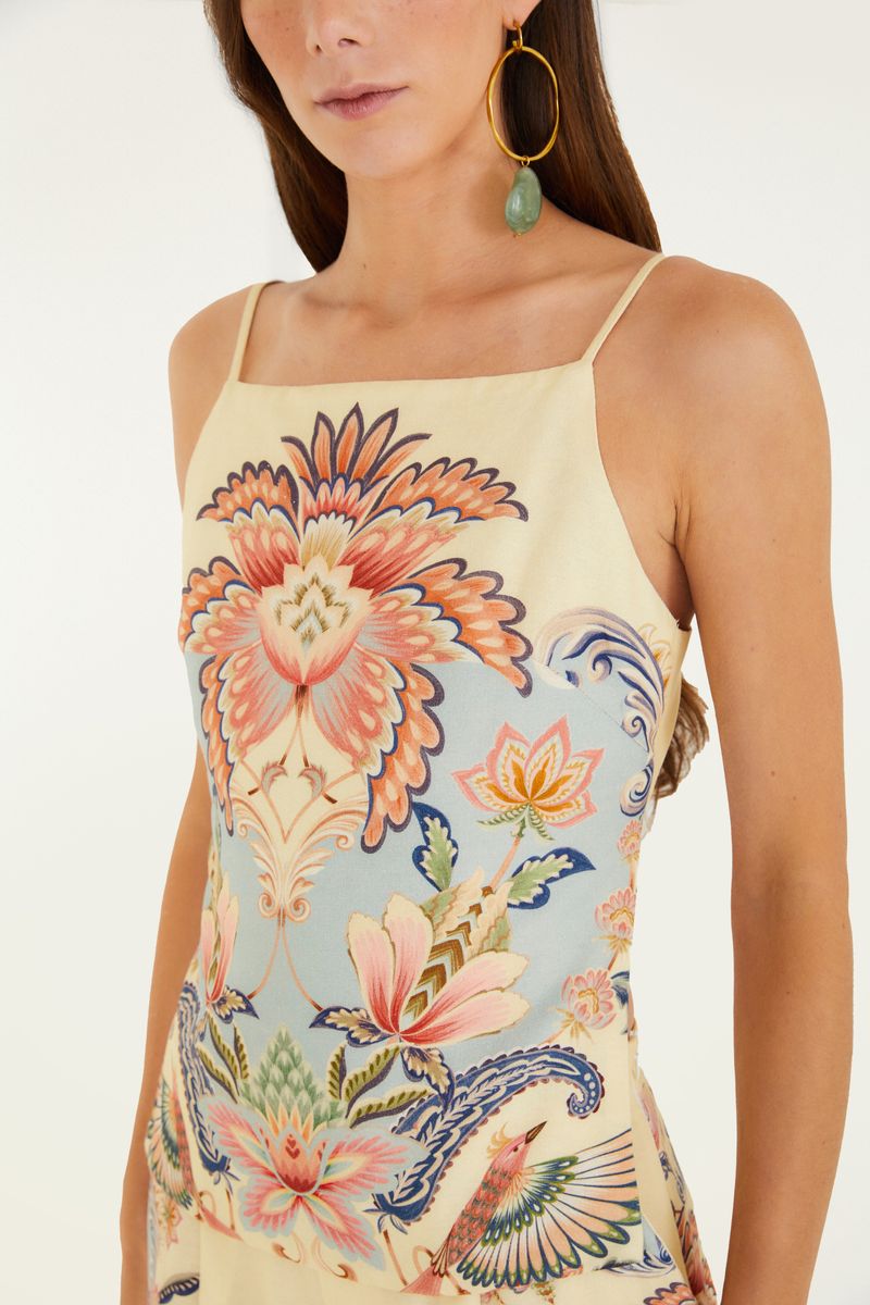 Blusa Lenço Estampada Encanto Boho