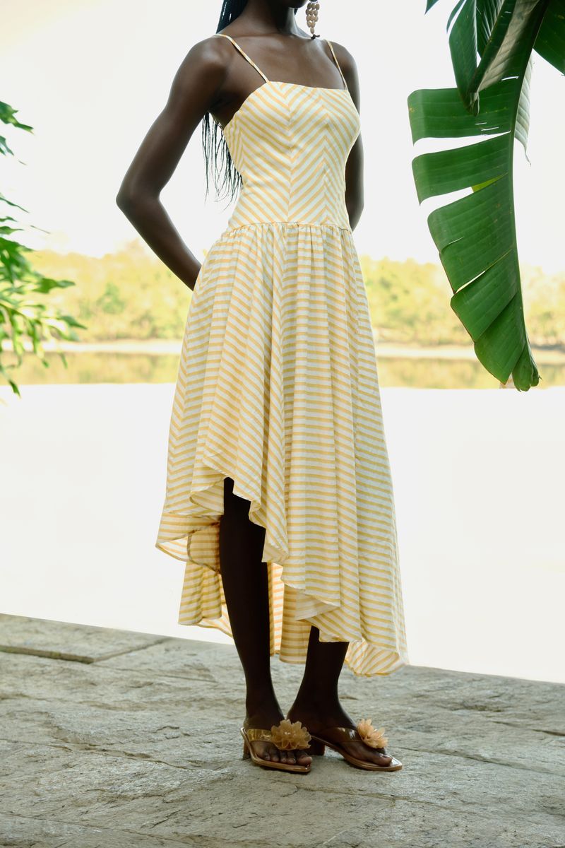 Vestido Alcinhas Listra Tropical