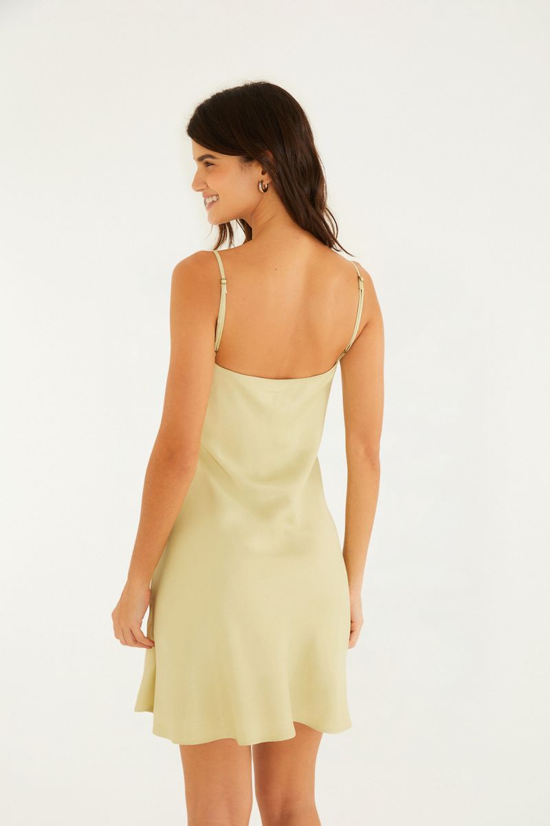 Vestido Curto Alcinhas Cetim