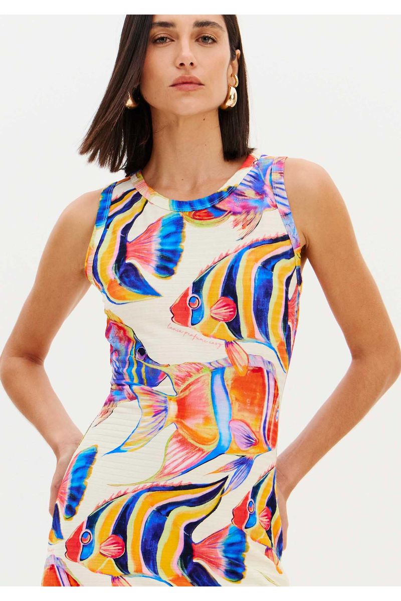 Vestido Curto Nadador Canelado