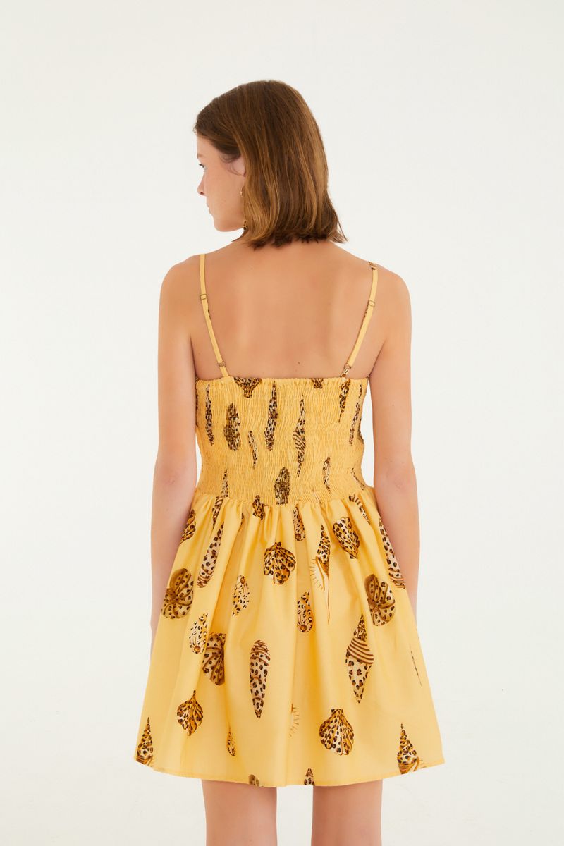 Vestido Curto Concha Pintada