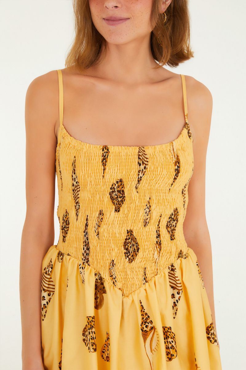 Vestido Curto Concha Pintada