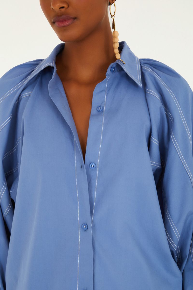 Camisa Mangas Pesponto