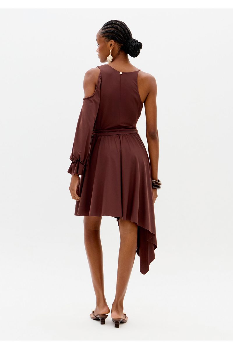 Vestido Curto Assimétrico