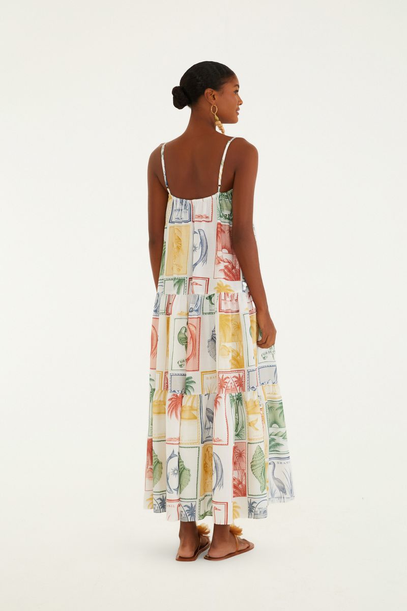 Vestido Estampado Brasil Vintage