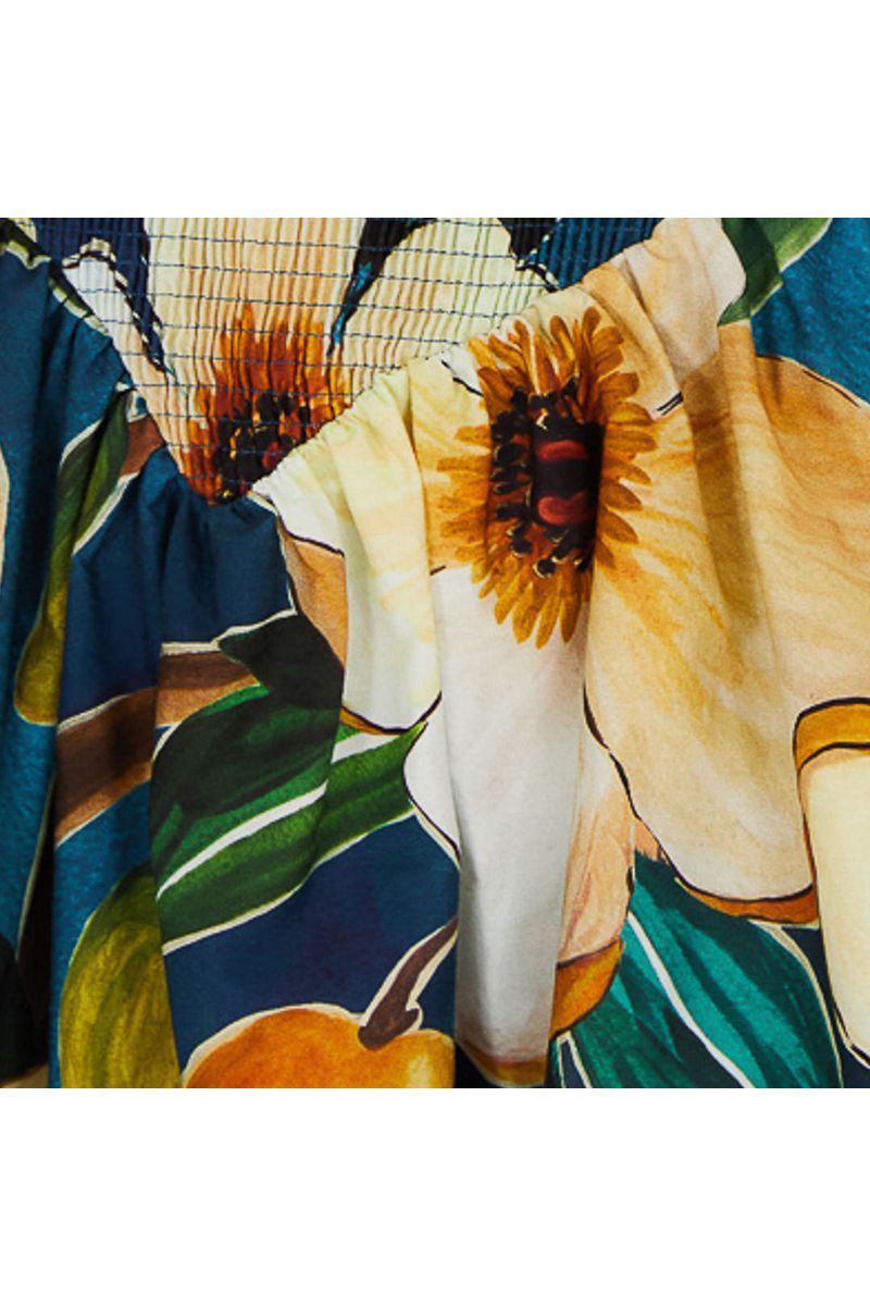Vestido Curto Estampado Jardim Litoral
