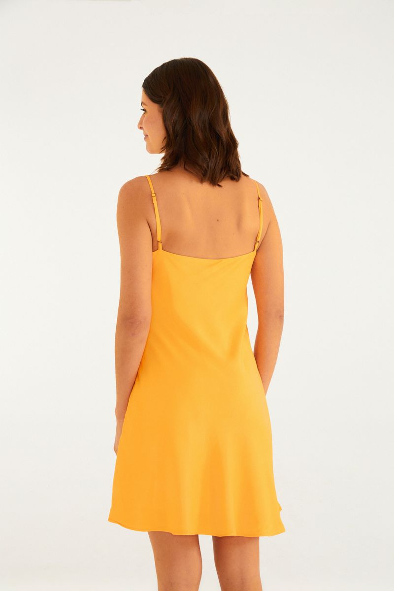 Vestido Curto Alcinhas Cetim