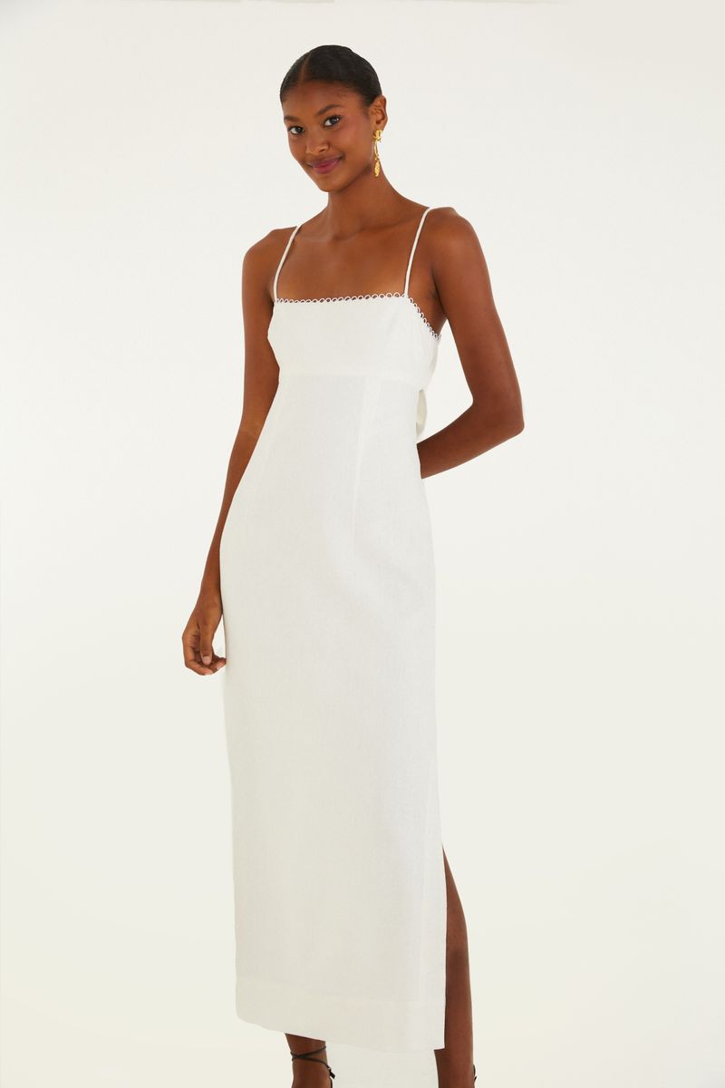 Vestido Reto Alcinhas