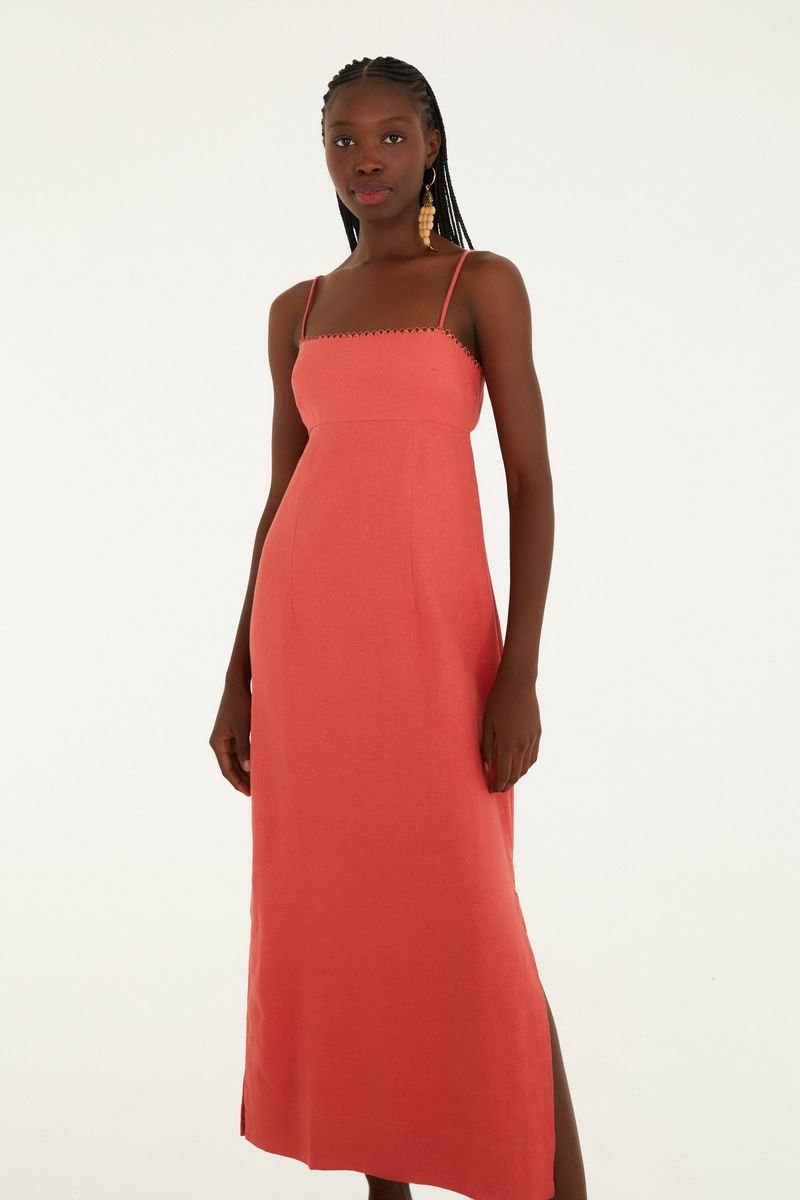 Vestido Reto Alcinhas