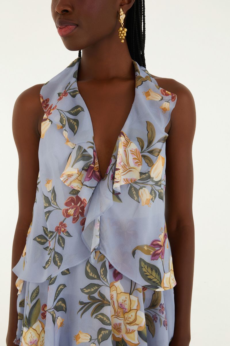 Vestido Curto Estampado Floral Beatriz