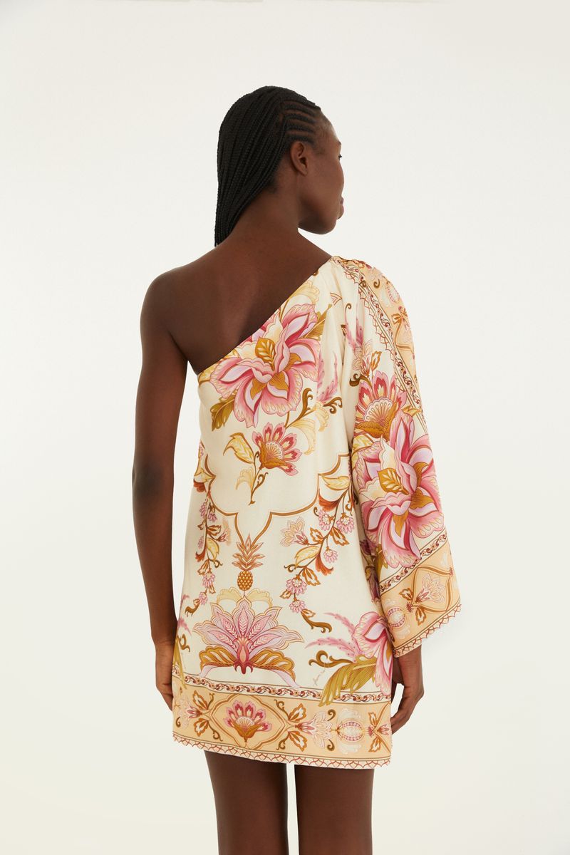 Vestido Curto Estampado Jardim Majestoso