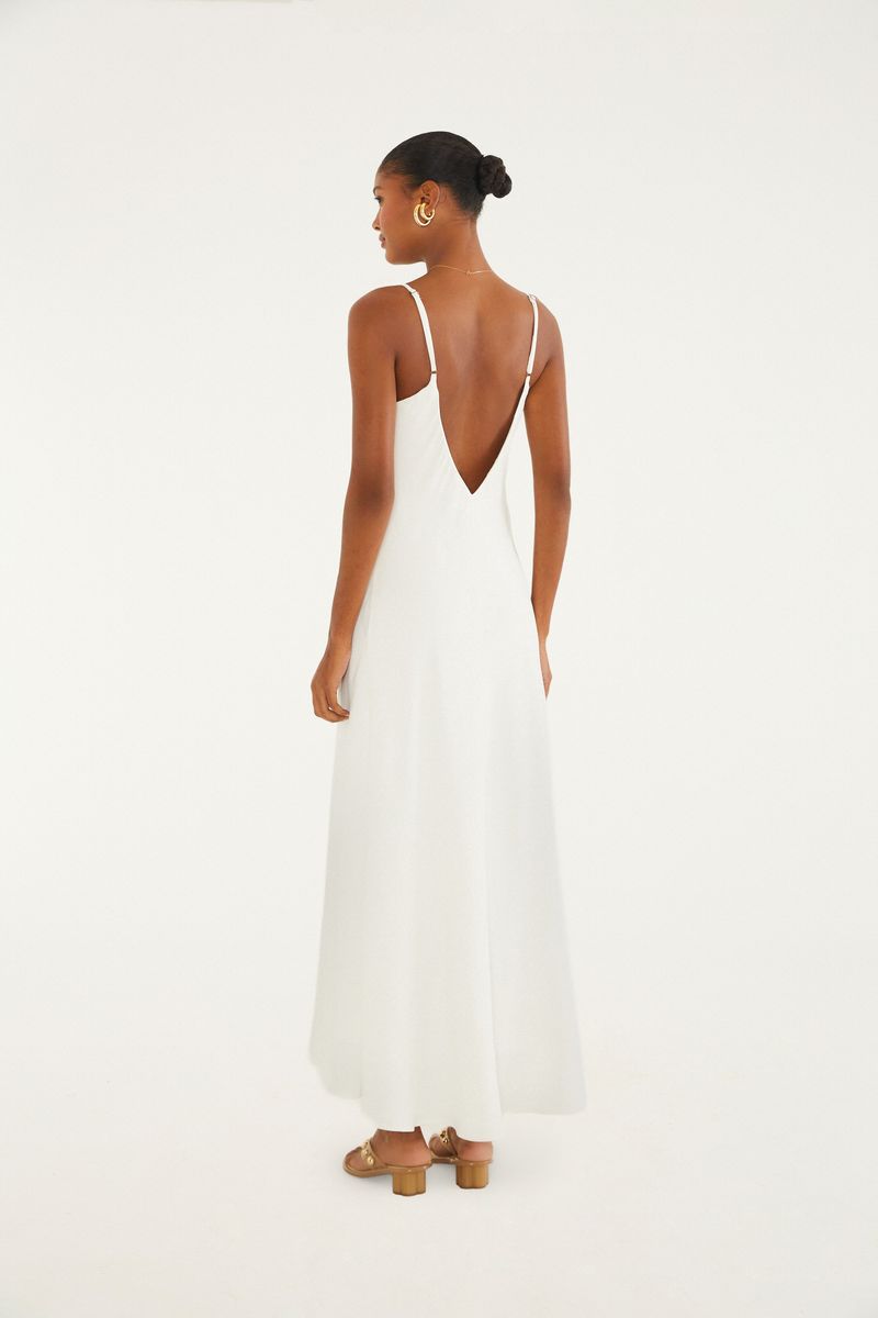 Vestido Decote Flores