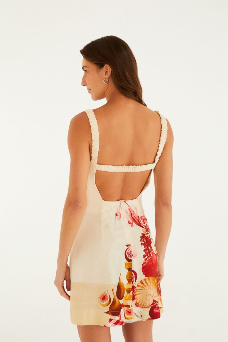 Vestido Curto Estampado Afrodite