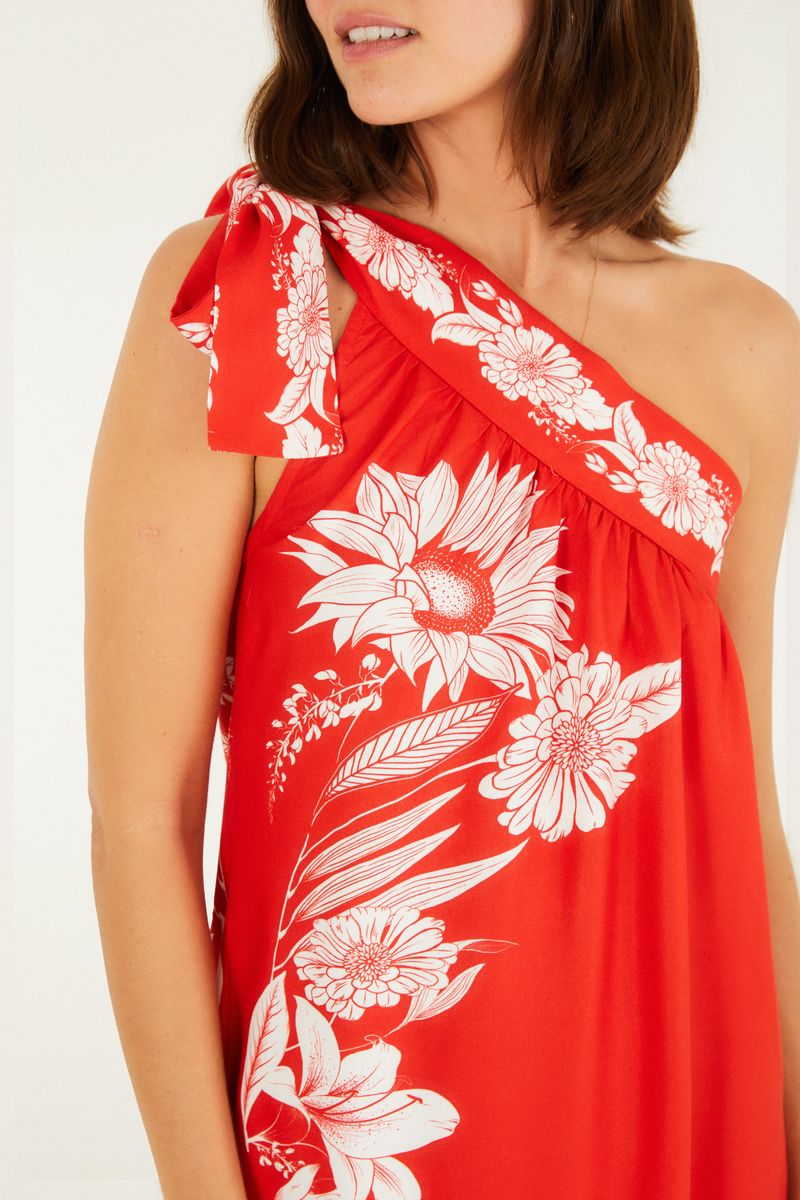 Vestido Curto Alça Estampado Domitila