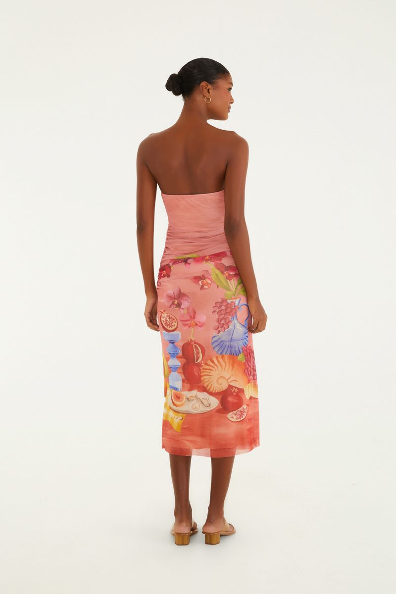 Vestido Midi Estampado Afrodite