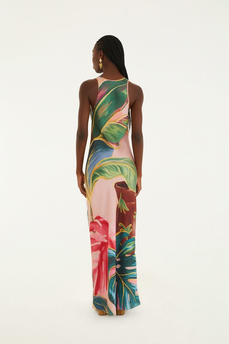 Vestido Enviesado Piscina Tropical