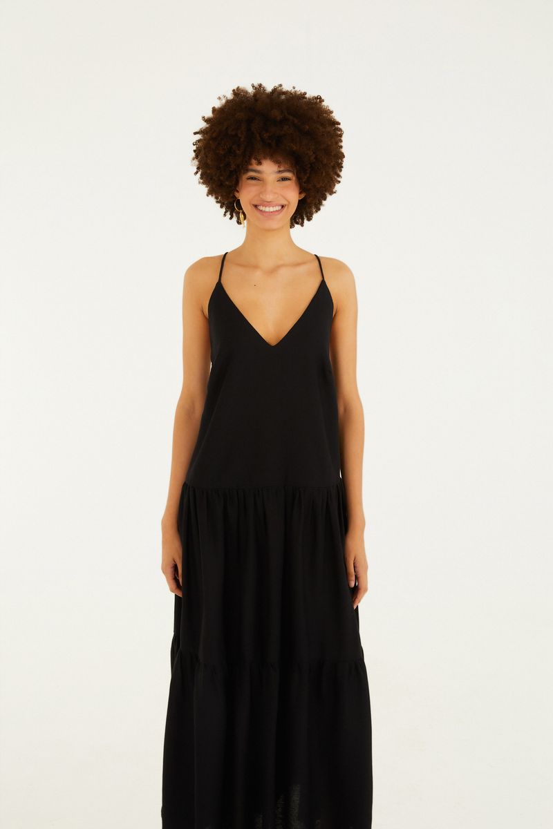 Vestido Alcinhas Decote Costas