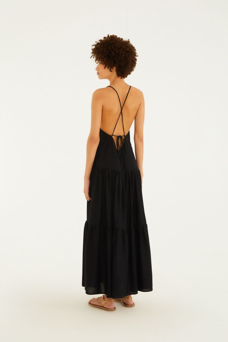 Vestido Alcinhas Decote Costas