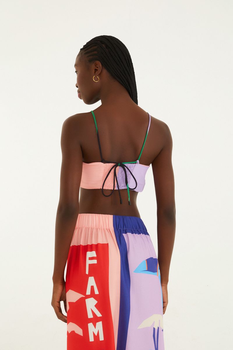 Top Estampado Lenço Brasil