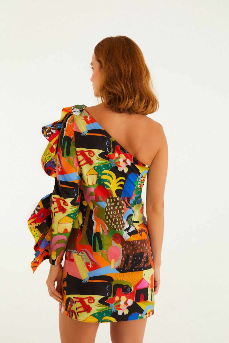 Vestido Curto Estampado Ana Leovy