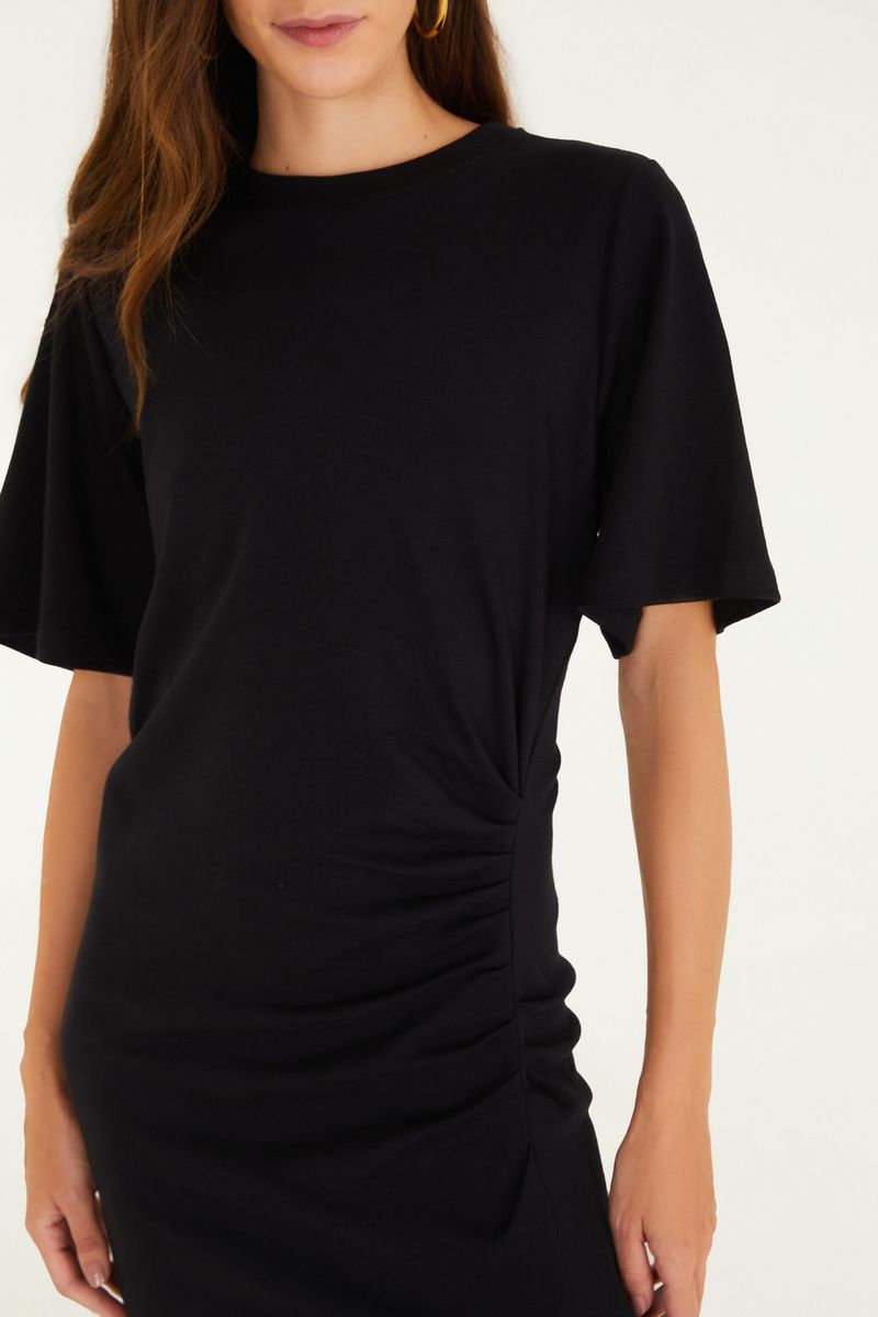 Vestido Cropped Recorte Cintura