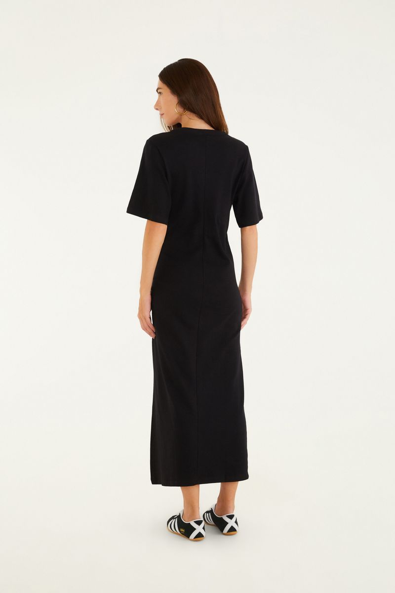 Vestido Cropped Recorte Cintura