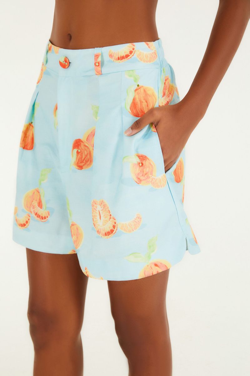 Bermuda Estampada Tangerina