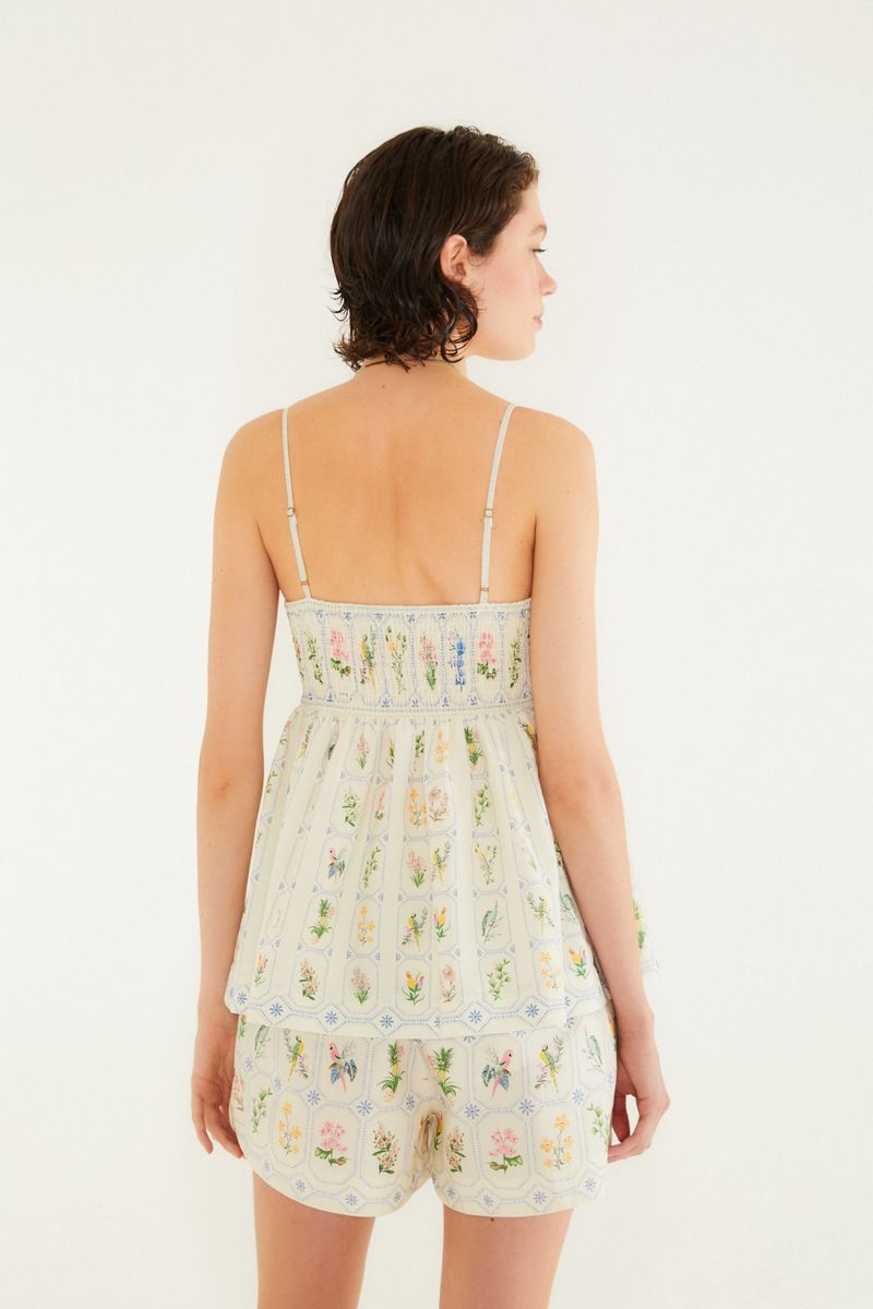 Regata Estampada Porcelana Tropical