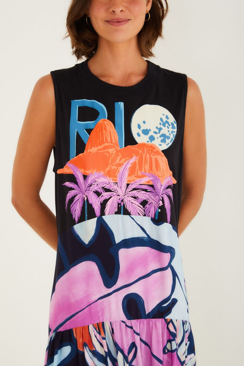 Vestido Cropped Regata Rio Vertical