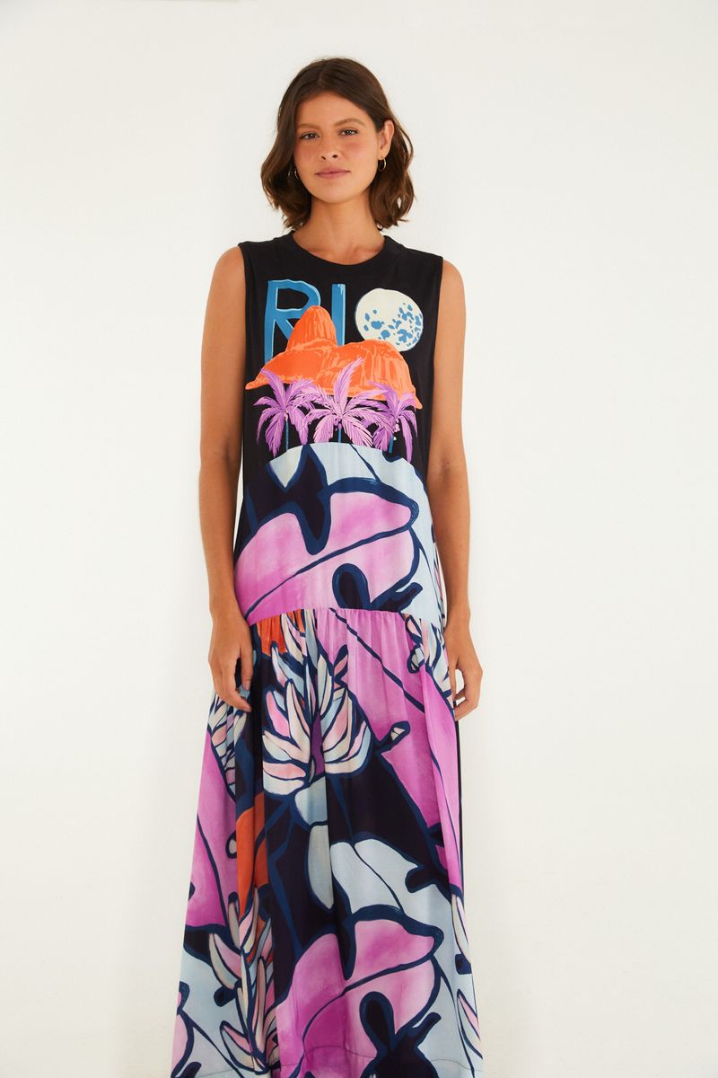Vestido Cropped Regata Rio Vertical