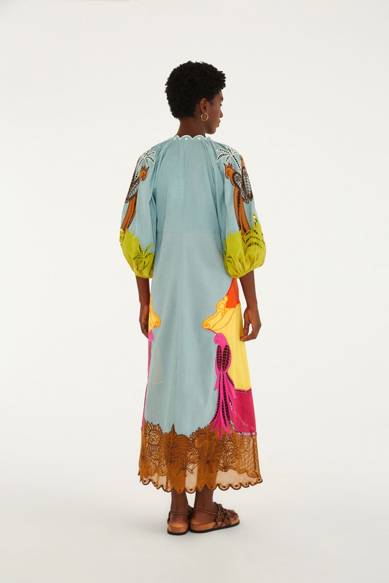 Vestido Richelieu Cobogó Artesanal